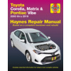 Toyota Corolla, Matrix & Pontiac Vibe 2003 Thru 2019 Haynes Repair Manual ()