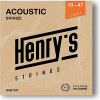 Struny na akustickú gitaru 10-47 bronze Henry's