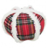 Xmas Ball - vánoční látkový míč zdobený plyšem 15 cm