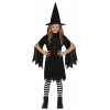 KOSTÝM MALÁ ČIERNA BOSORKA S KLOBÚKOM HALLOWEEN 128