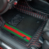 luxusné autokoberce dragonskin elite HEXA LINE farba 2.vrstvy: Komfort - Fialovo čierna, farba 1.vrstvy: Hexa: Černa kůže- Modrá