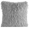 EUROFIRANY CHLPATÁ DEKORAČNÁ OBLIEČKA NA VANKÚŠ ADORE 45X45 CM STRIEBORNÁ