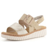 Rieker sandále na kline beige-gold/perle 69260-60 - 39