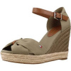 Tommy Hilfiger Sandále BASIC OPEN TOE HIGH Zelená