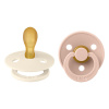 Symetrické cumlíky BIBS Colour Ivory a Blush kaučuk veľkosť 2 (od 6m)