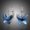 Éternelle Náušnice Swarovski Elements Montanari modré - motýlek E1008-PE0036A Tmavě modrá