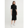 Šaty Dkny čierna farba, midi, priliehavé, DJ5R0751 L