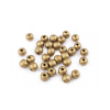 Drevené korálky metalické Ø10 mm - 20 g 2 zlatá