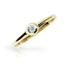 Zlatý prsteň Danfil DF1286 zo žltého zlata s briliantom 65