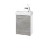 Dreja Skrinka pod umývadlo HOST SZD 40 - N01 Biela lesk / Úchytka T02 / D01 Betón / Pravé