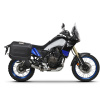 Kompletná sada bočných čiernych hliníkových kufrov SHAD TERRA BLACK 36L/47L, vrátane montážnej sady SHAD YAMAHA Tenere 700 XTZ690