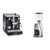 La Pavoni Cellini Classic, black + Eureka Atom Specialty 75, chrome