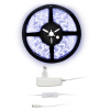 Solight LED svetelný pás s testrom, 5m, sada s 12V adaptérom, 4,8W/m, IP65, studená biela