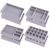 Krabice Arhatreya Grey Set Of 4 8 kusov šedé