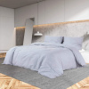 vidaXL Súprava obliečok na paplón sivá 200x200 cm ľahké mikrovlákno