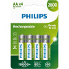 Philips R6B4B260/10 Nabíjacie batérie - 4x AA 2600mAh (Pripravené na použitie)