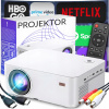 PROJEKTOR SMART TV WIFI FULL HD 4K 9000lm LED LCD BLUETOOTH ANDROID