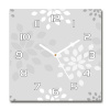 Sklenené hodiny okrúhle Kvetinový vzor fi 30 cm