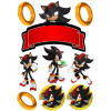 CUKROVÁ TLAČ Jedlý obrázok na tortu SONIC SONIK JEŽKO SHADOW + MENO POSTAVY 23