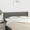 vidaXL Čelo postele so záhybmi tmavosivé 163x16x78/88 cm látka - Sivá - 66155-20972