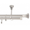 Stropná dvojradová garniža MONACO chrómova matná 19mm Dĺžka: 400cm, Typ príslušenstva: Bez príslušenstva