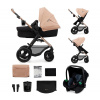 Kinderkraft | KINDERKRAFT-Kombinovaný kočík 3v1 MOOV 2 AIR Sand beige + autosedačka MINK PRO | AG0884