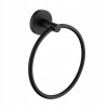 Kupelňový set doplnkov - [1 ks] Okrúhly čierny vešiak na uteráky, (Kupelňový set doplnkov - [1 ks] Okrúhly čierny vešiak na uteráky,)