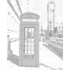 ZUTY Bodkovanie - TELEFÓNNA BÚDKA V LONDÝNE Rámovanie: bez rámu a bez vypnutia plátna, Rozmer: 80x100 cm