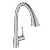 Grohe ZEDRA dřezová baterie, s vytahovací sprškou, supersteel