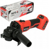 YATO AKUMULÁTOROVÁ UHLOVÁ BRÚSKA 125MM 18V 4Ah BEZKARTÁČOVÁ S POMALÝM ŠTARTOM