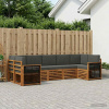 Rohová sofa sada s polštářem 6 pcs Přirozená a Anthracitová 3384803