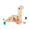 Drevená garáž Dinosaurus Dino Garage Janod 6 dielov od 24 mes