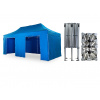 Nožnicový párty stan 4x6 m /6 nôh TENTino BIG HEXAGON Farba opláštenia: 12A - SVETLO MODRÁ