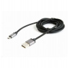 Kábel CABLEXPERT USB A Male/Micro B Male 2.0, 1,8m, opletený, čierny, blister (CCB-mUSB2B-AMBM-6)