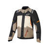 Bunda ANDES V4 DRYSTAR, ALPINESTARS (krémová/svetlo hnedá/čierna/oranžová fluo) 2026 5XL