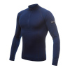 Pánske tričko dl.rukáv stojak zips SENSOR MERINO ACTIVE deep blue M
