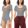 dámske body VANS CHECK V II BODYSUIT Checkerboard/Paprika M