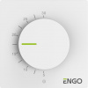 ENGO Controls ESIMPLE-230W - Regulátor teploty, 230 V, biely, denný, povrchový s gombíkom