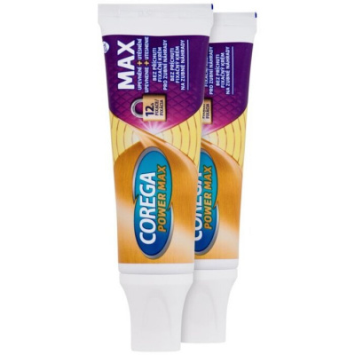 Corega Power Max Fixing + Sealing Duo - Fixačný krém na pevné a tesné nosenie zubnej náhrady 1 ml