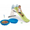 Set šmykľavka s vodotryskom a dvojdielne pieskovisko Funny Toboggan Life Smoby dĺžka šmyku 200 cm s dvojitou vlnou