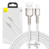 USB kábel pre Lightning Baseus Cafule, 2,4A, 2m (biely) 6953156202290