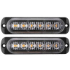 VÝSTRAŽNÉ SVETLO 6 LED MAJÁK NÚDZOVÁ ODŤAHOVKA ORANŽOVÁ 2 KS