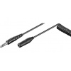 PremiumCord Kabel prodlužovací Jack 6,3mm M/F spirálový 5m kjack6mf5