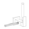 Tres Držiak na uteráky, príslušenstvo pre zmiešavaciu batériu so sprchou - 03412402 Farba: Chróm
