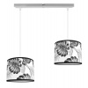 Light Home Závesné svietidlo Manila, 2x textilné tienidlo so vzorom (výber z 2 farieb), (výber z 2 farieb konštrukcie)