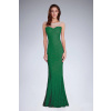 Dámske spoločenské šaty šoky soka s perličkami a čipkou dlhé zelené - Zelená - šoky & soka M Zelená