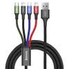 Baseus Fast USB kábel 4in1 USB-C / 2x Lightning / Micro 3,5A 1,2m - black