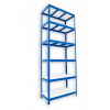 Kovový regál Biedrax 60 x 120 x 210 cm, modrý - 6 políc biele lamino 12mm