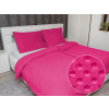 Biante Hrejivé posteľné obliečky Minky 3D bodky MKP-018 Purpurové Jednolôžko 140x200 a 70x90 cm