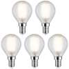 Paulmann 29097 LED En.trieda 2021 F (A - G) E14 kvapkový tvar 4.8 W teplá biela (Ø x v) 45 mm x 78 mm 5 ks; 29097